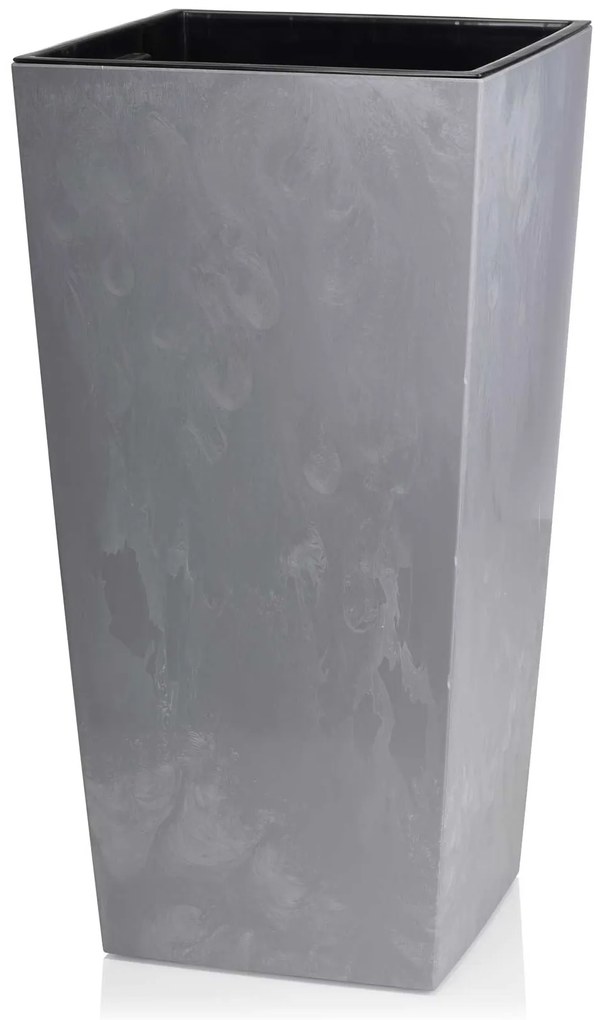 PLASTOVÝ KVETINÁČ PORTO 68X35X35 CM IMITÁCIA BETÓNU SIVÁ