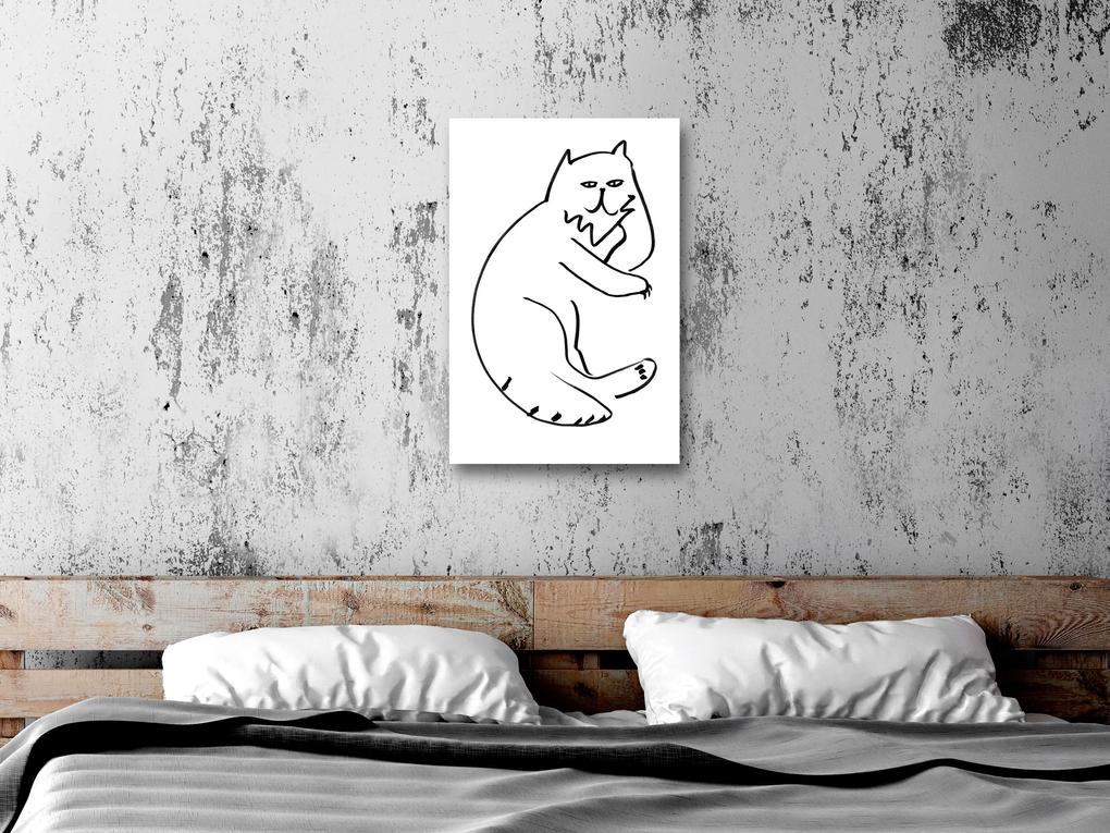 Artgeist Obraz - Cat Relaxing (1 Part) Vertical Veľkosť: 20x30, Verzia: Na talianskom plátne