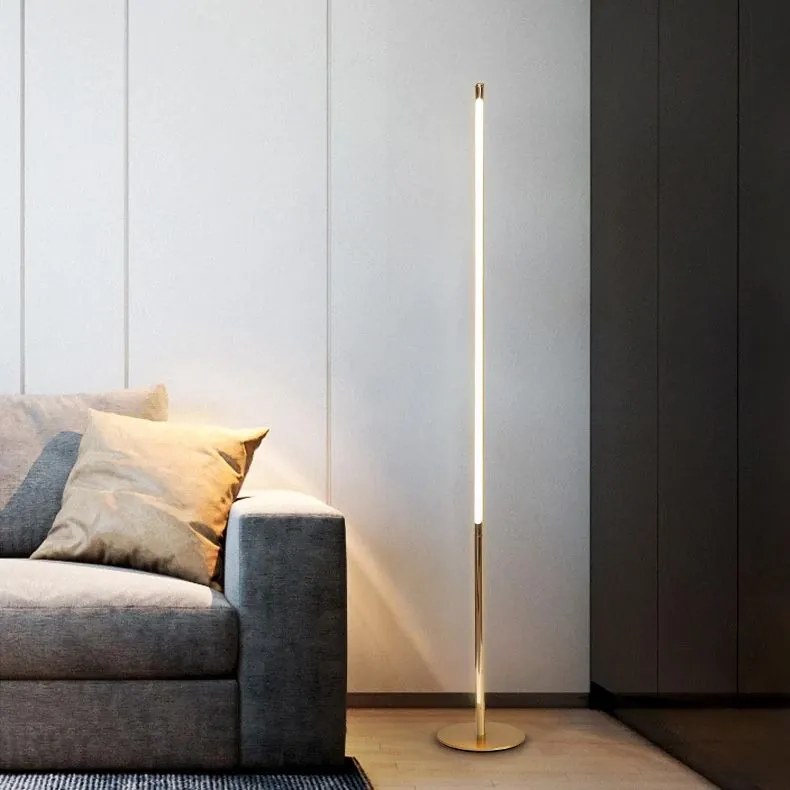 Toolight Toolight, LED podlahová lampa 145cm, 12W, APP1416-F, zlatá lesklá, OSW-05416