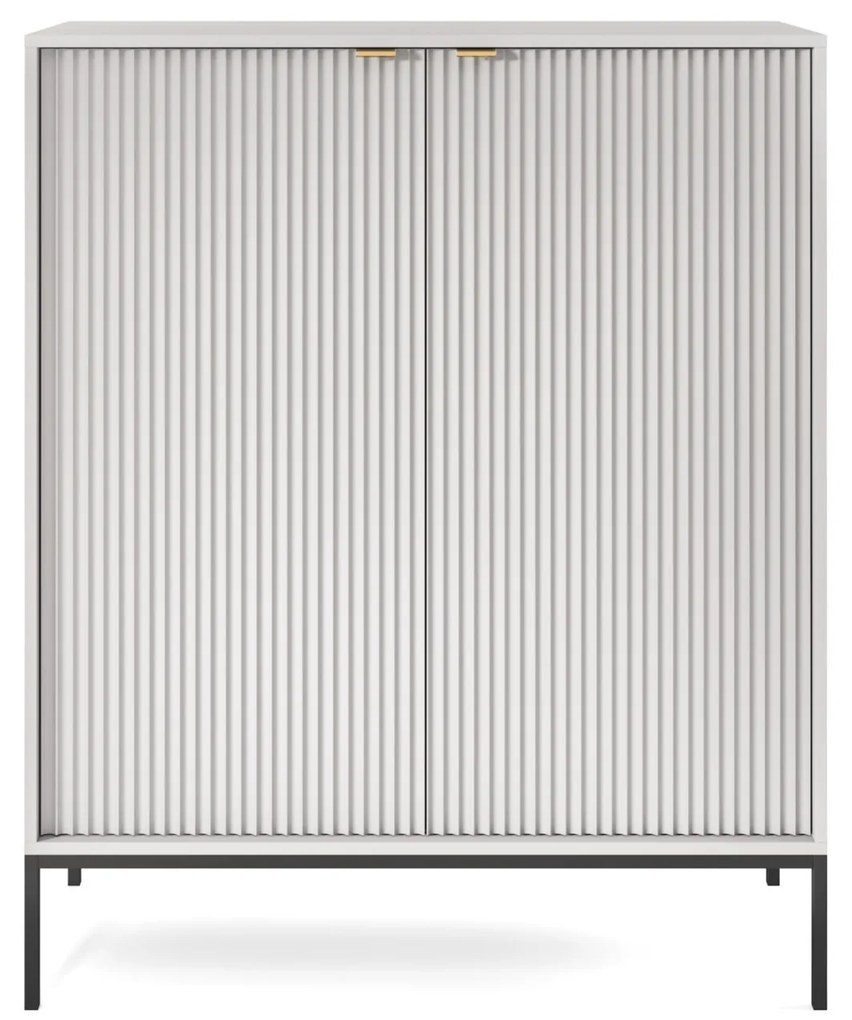 Komoda Nova 104 cm sivá/čierna