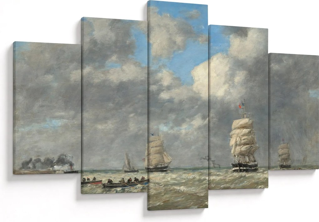 Obraz - Eugène Boudin, Le Havre, reprodukcia (150x105 cm)