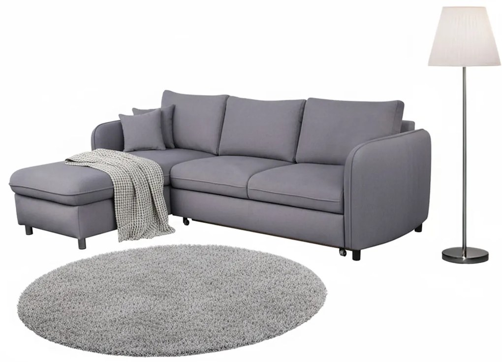 Rozkladacia rohová pohovka Evola, velúrová