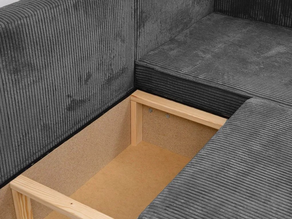 AKCIA Sivá sedacia súprava do U SMART COSARO 295x140 cm II. akosť