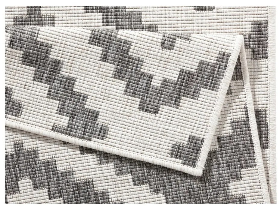 Sivý vonkajší koberec NORTHRUGS Malta, 80 x 345 cm