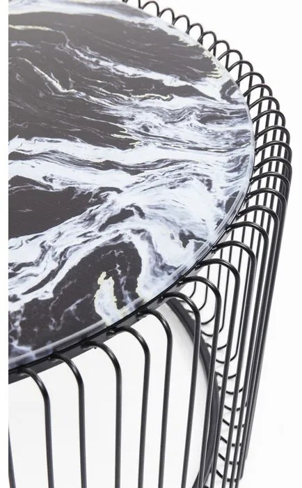 Kare Design Konferenčný stolík Wire - čierny mramor