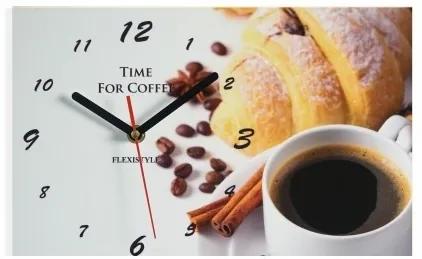 Sivé nástenné hodiny do kaviarne