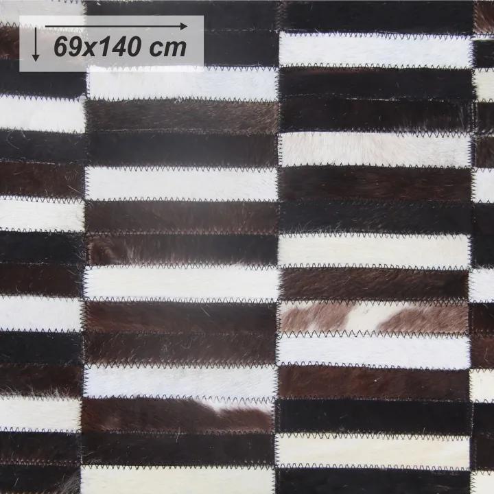 Kožený koberec Typ 6 69x140 cm - vzor patchwork