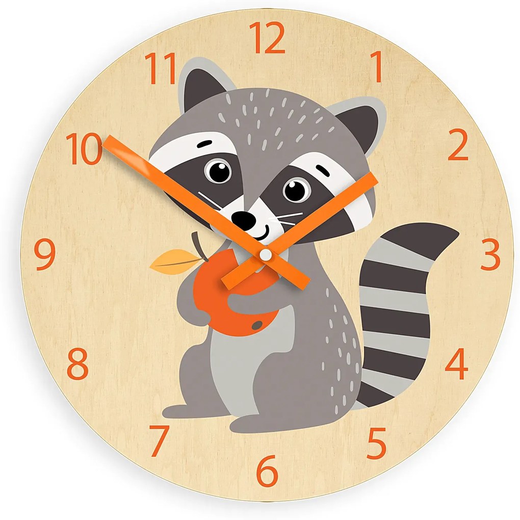 Dětské nástěnné hodiny Ami Mýval 30 cm vícebarevné II