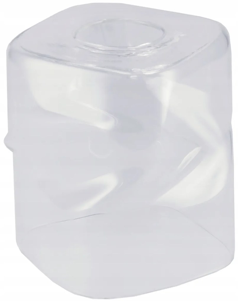BERGE LED luster stropné svietidlo 3xE27, skladací sklenený štvorec, priehľadné