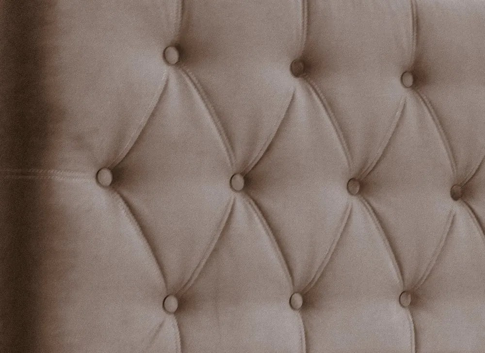 Posteľ Amy 180x200 cm, svetlo hnedá látka