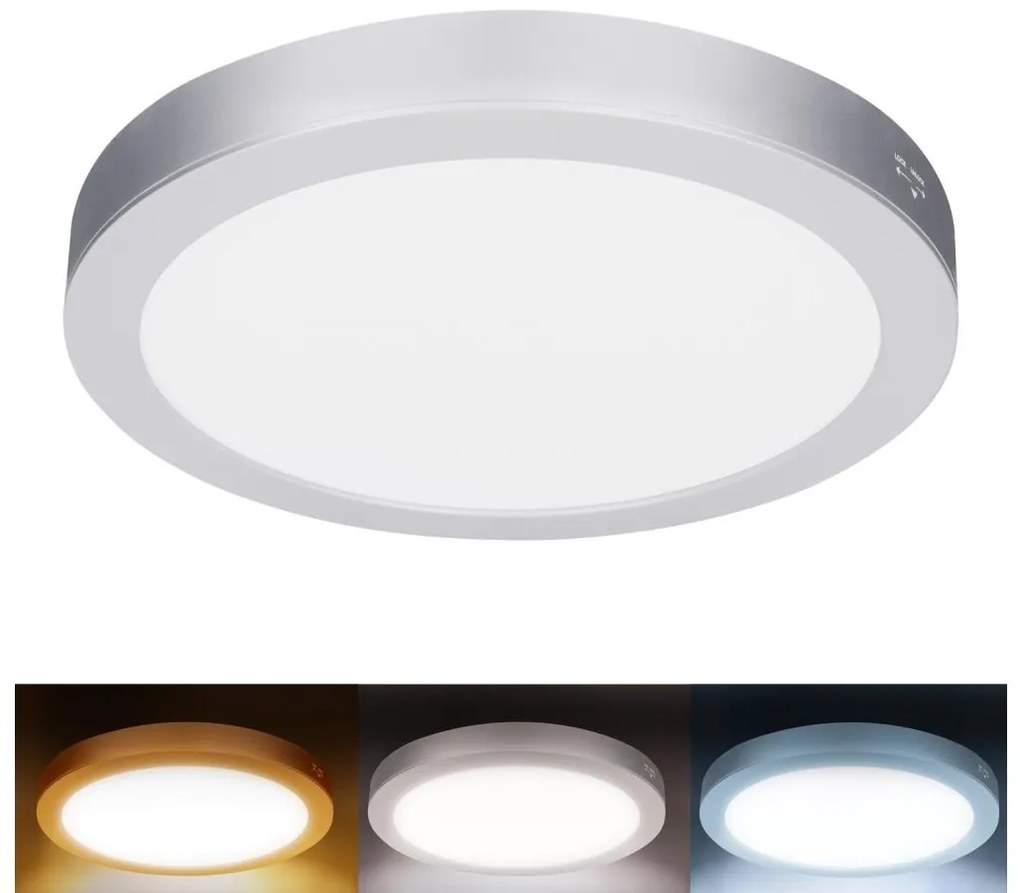Solight WD244-S - LED panel 2v1 24W/230V 3000/4000/6000K pr. 30 cm IP54 stropný