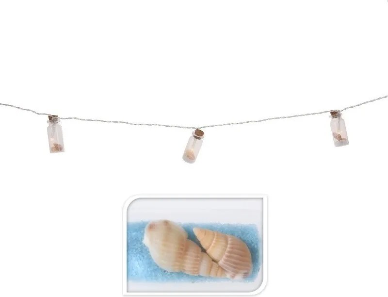 Morská girlanda s LED – svetlo-modrá 180 cm