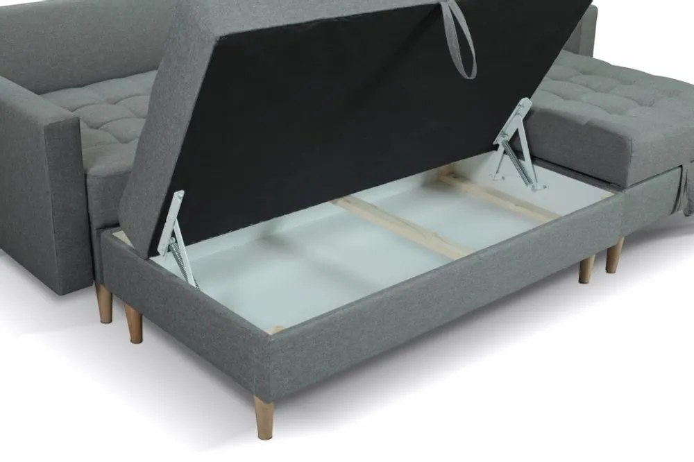 Furniture Sobczak Rohová sedacia súprava Pires s taburetom - Zelená