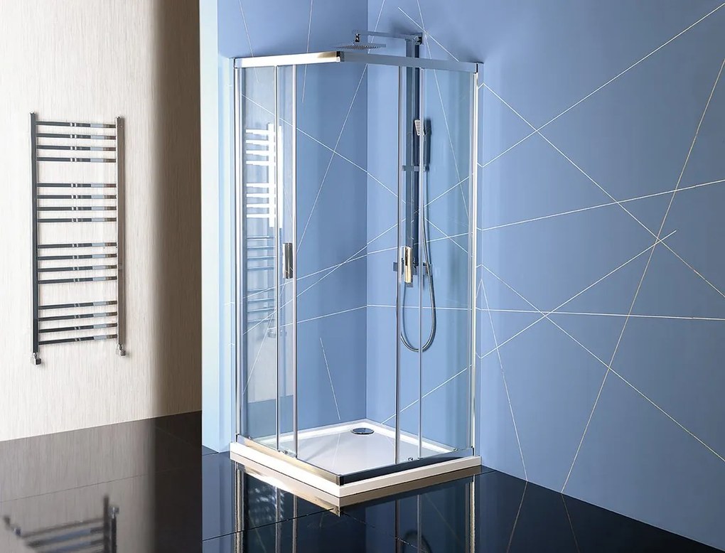 Polysan EASY, 3-stenový sprchový kút 1100x900mm, L/P varianta, číre sklo, EL1115EL3315EL3315