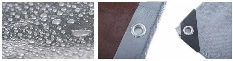 Strieborná vodeodolná krycia plachta 5m x 6m