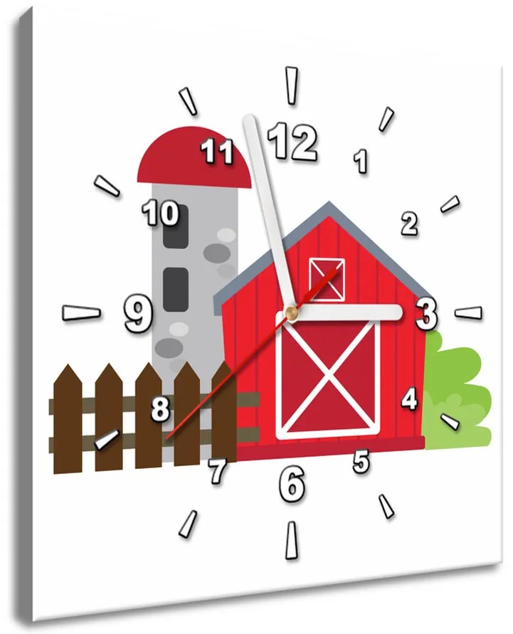 Gario Obraz s hodinami Stodola Rozmery: 40 x 40 cm