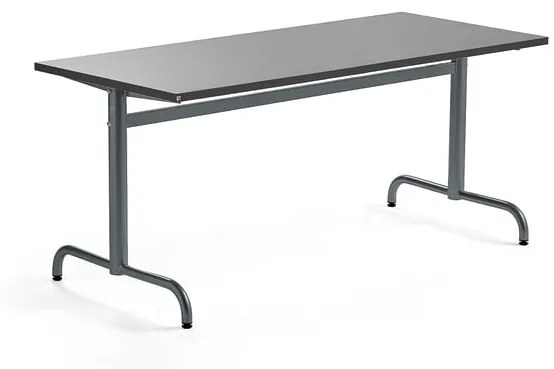 Stôl PLURAL, 1600x700x720 mm, linoleum - tmavošedá, antracit