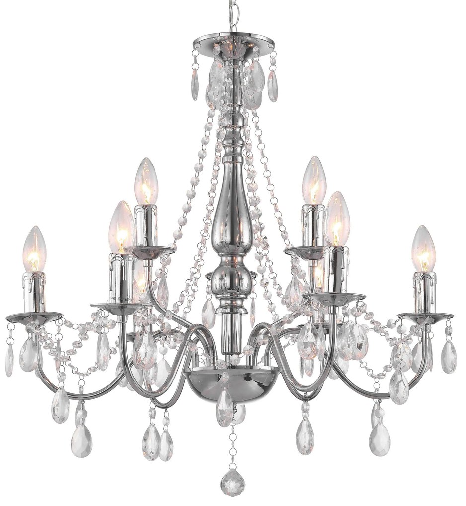 Toolight Toolight, stropné svietidlo 9xE14, EBT016-9CP, chróm, OSW-01231