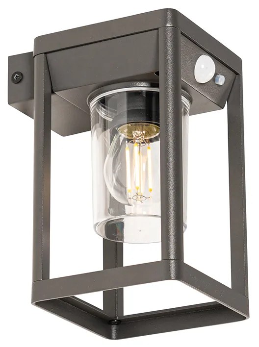 Vonkajšia nástenná lampa tmavosivá vrátane LED a stmievateľného svetla na solárny pohon - Sonne