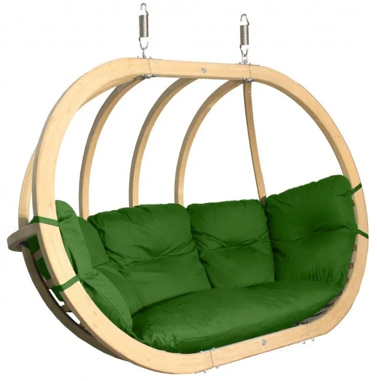 Dvojité závesné hojdacie kreslo O-Zone Premier Swing Pod zelené