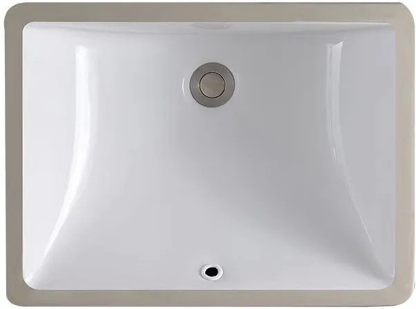 Keramické umývadlo zápustné Rea Diana 52,2x38x3 cm biele
