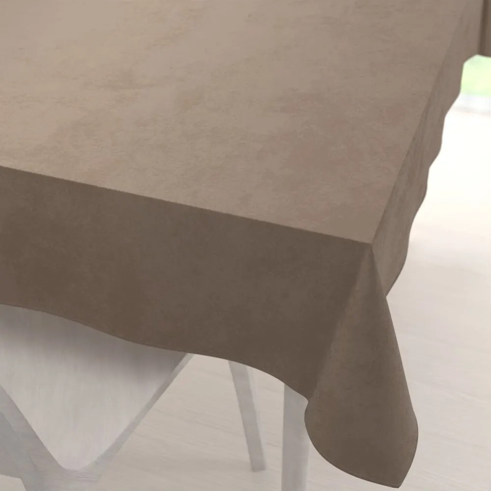 Biante Veľký zamatový obdĺžnikový obrus Velvet Premium SVP-005 Svetlo hnedý 240x300 cm