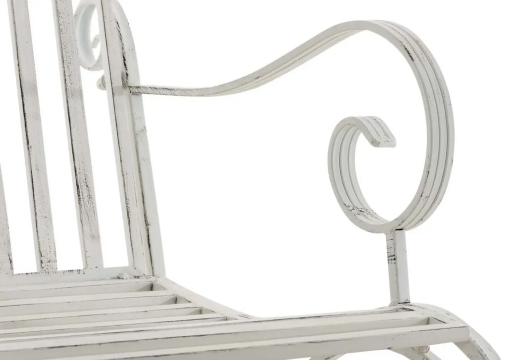 Kovové hojdacie kreslo Smile (SET 2 ks) - Biela antik