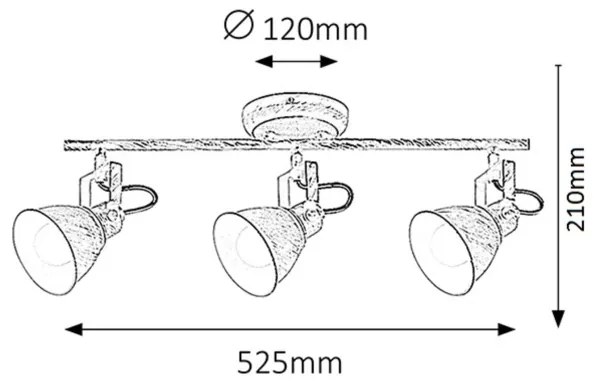 Rabalux 5968 - Bodové svietidlo VIVIENNE 3xE14/40W