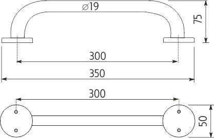 Nimco Madlo 300x19 mm - BM 3035-18