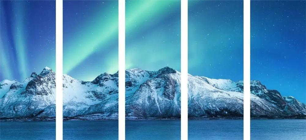 5-dielny obraz arktická polárna žiara - 200x100