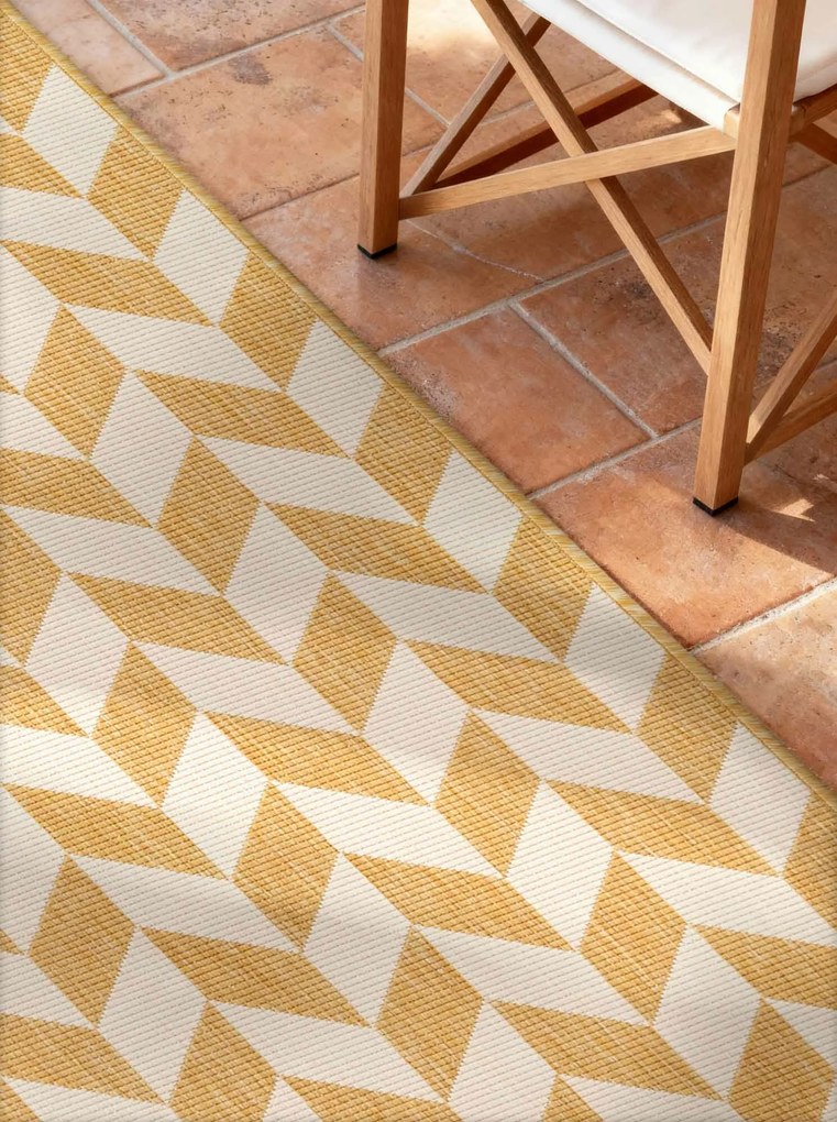 Ted Baker, Kusový koberec Ted Baker Haringey 106380 Yellow White, 80x200, žltá, chodba / predsieň