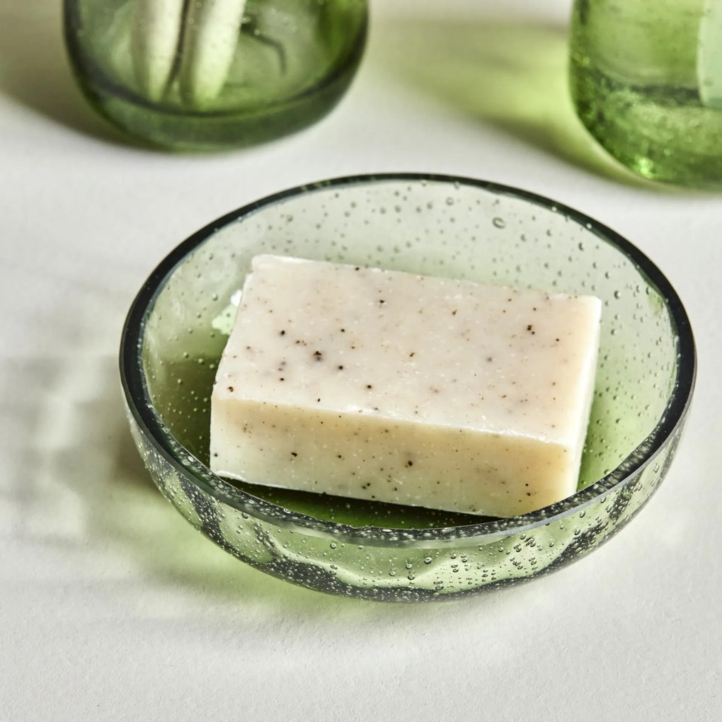 House Doctor Sklenená mydelnička Wah Green