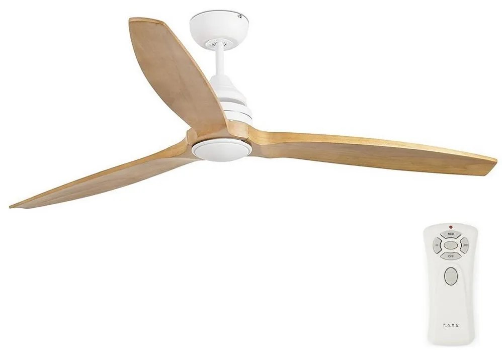 FARO Barcelona FARO 33727 - LED Stropný ventilátor ALO LED/16W/230V biela/hnedá + DO FA33727