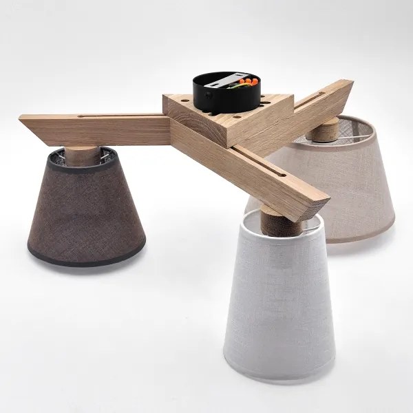 Brilagi - LED  Prisadený luster ANTHONY 3xE14/40W/230V dub