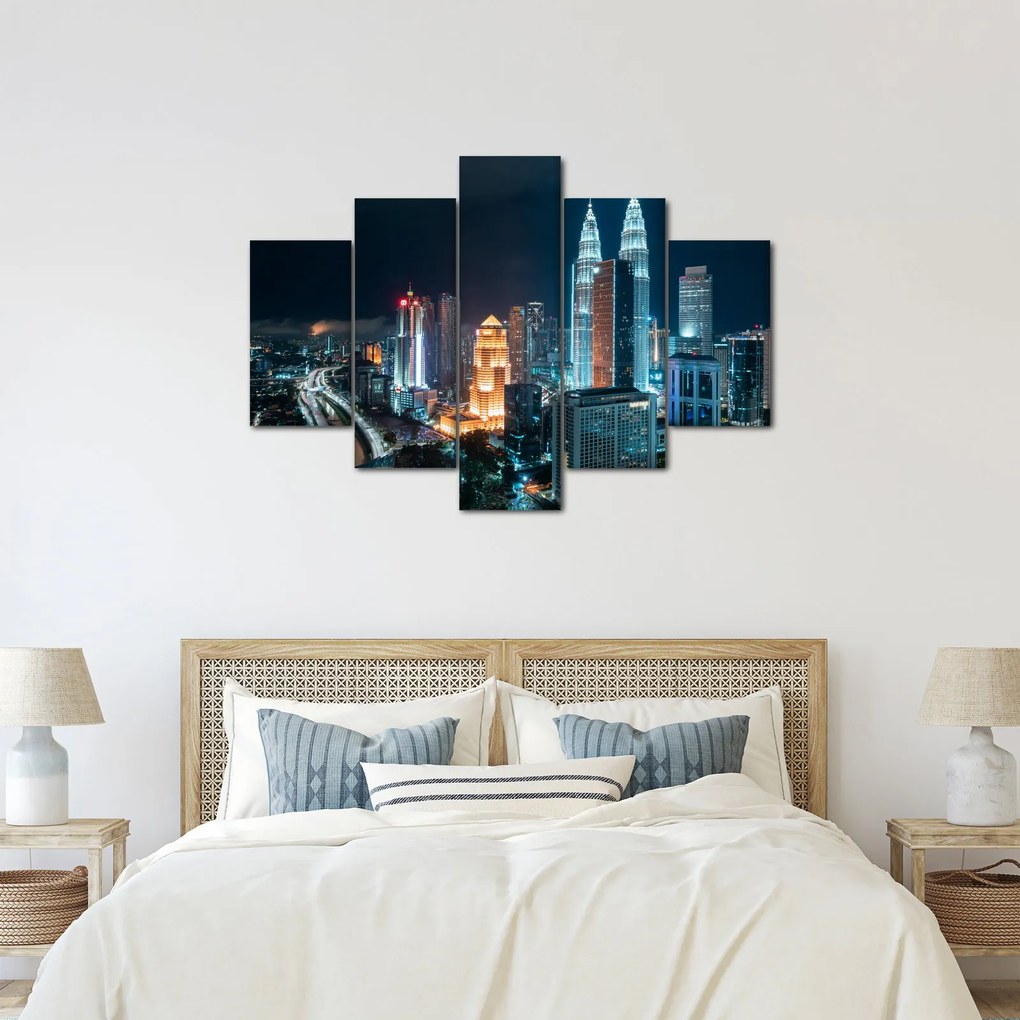 Obraz - Noc v Kuala Lumpur (150x105 cm)