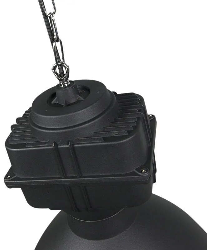 Priemyselné závesné svietidlo malé matne čierne - Sicko