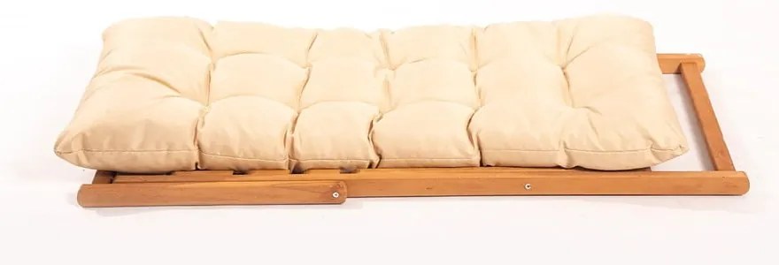 Záhradná lounge súprava z bukového dreva v krémovo-prírodnej farbe pre 2 – Floriane Garden