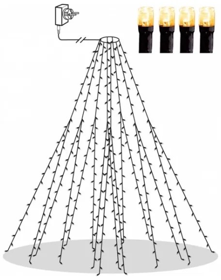 Eglo 410816 - LED Vonkajšia vianočná reťaz GOLDEN 360xLED 2m IP44 teplá biela