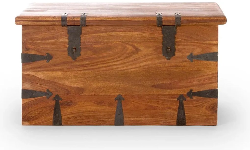 furniture-nabytek.cz - Masívna truhlica Merlin I z palisandra, lakovaná, hnedá – 94×48×50 cm
