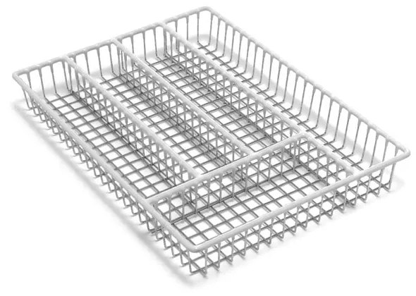 Organizér na príbory z antikoro ocele s bielym lemom Addis Wire, 36,5 cm