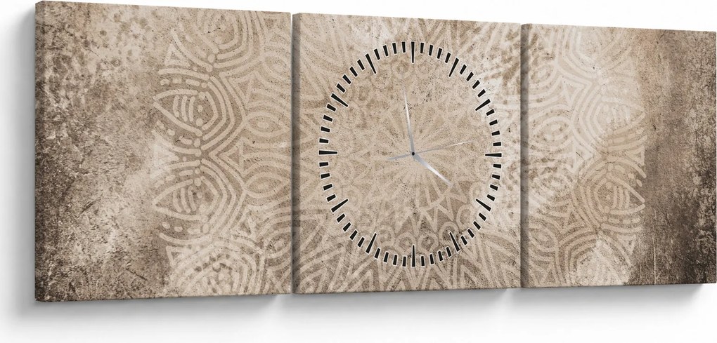 Obraz - Mandala (s hodinami) (90x30 cm)
