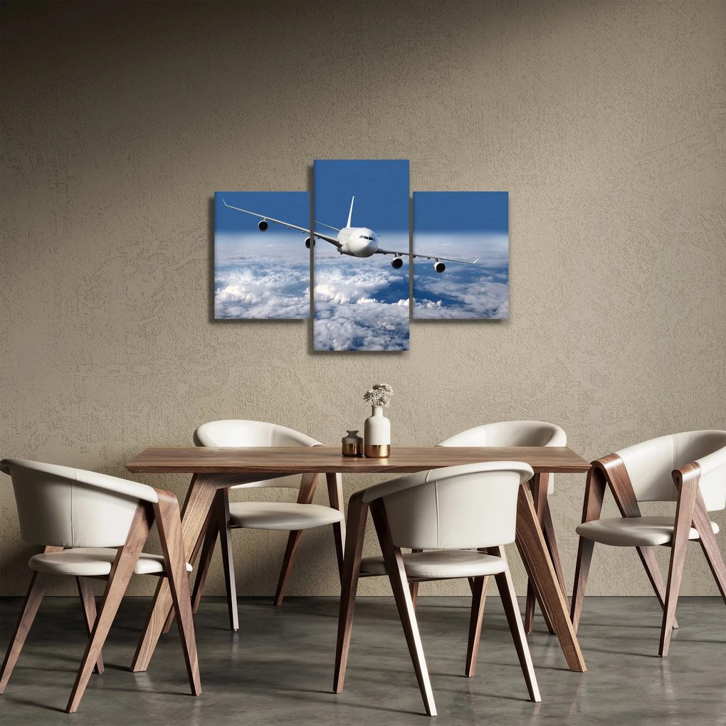Obraz - Lietadlo v oblakoch (90x60 cm)