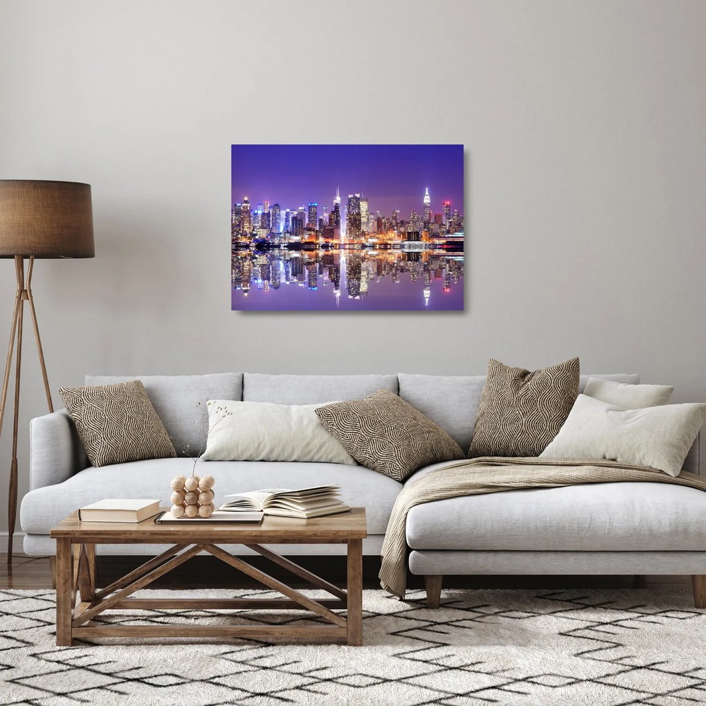 Sklenený obraz Manhattanu (70x50 cm)