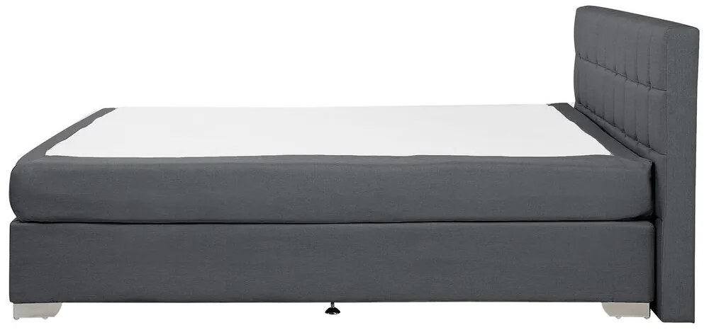 Manželská posteľ Boxspring 160 cm ADIR (s matracmi) (sivá). Vlastná spoľahlivá doprava až k Vám domov. 1007077
