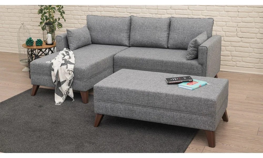 Sivá rohová pohovka (ľavý roh) Bella – Balcab Home