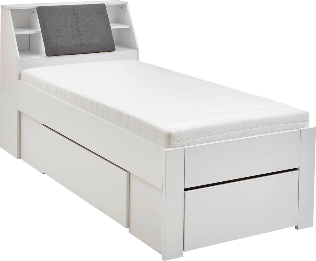XXXLutz POSTEĽ S ÚLOŽNÝM PRIESTOROM, 90/200 cm biela Carryhome - Online Only spálne - 000423011001