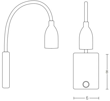 Zambelis H32 - LED Flexibilná lampička LED/3W/230V čierna