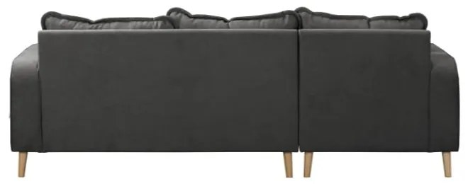 Tmavosivá rohová pohovka (ľavý roh) Beata - Ropez