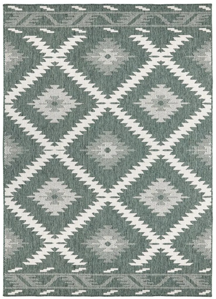 Hanse Home, Kusový koberec Twin Supreme 103431 Malibu green creme – na von aj na doma, 80x150, zelená, chodba / predsieň