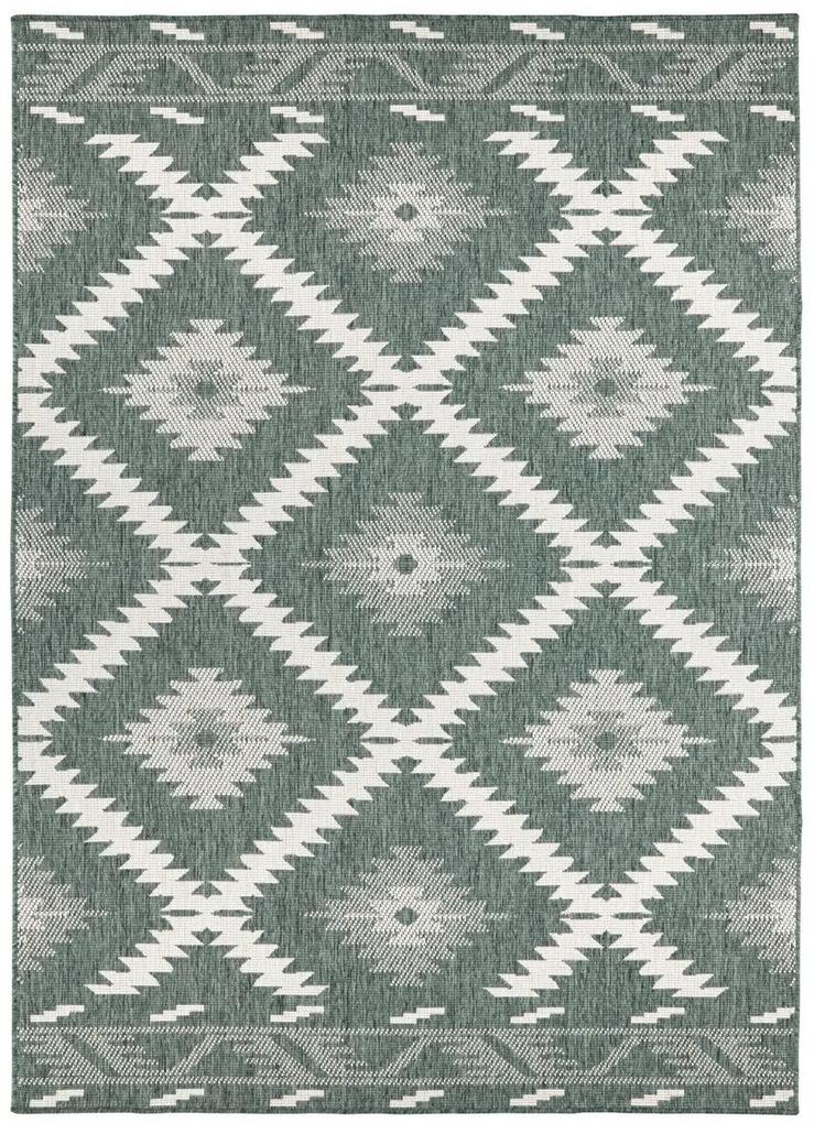 NORTHRUGS - Hanse Home koberce Kusový koberec Twin Supreme 103431 Malibu green creme – na von aj na doma - 80x350 cm